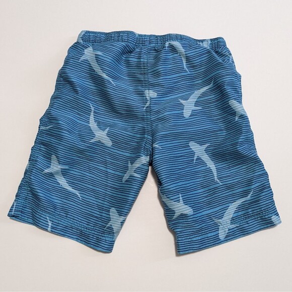 Tucker + Tate Blue Shark Print Swim Shorts trunks spring summer camp boys size 6 - Picture 3 of 7